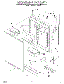 04 - Refrigerator Door parts for Kitchenaid Refrigerator KTRS21KDAL02 from AppliancePartsPros.com