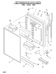 04 - Refrigerator Door parts for Kitchenaid Refrigerator KTRS21MDWH02 from AppliancePartsPros.com