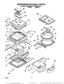 04 - Refrigerator Shelf parts for Kitchenaid Refrigerator KSRS27QDAL01 from AppliancePartsPros.com
