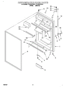 04 - Refrigerator Door parts for Estate Refrigerator TT18HAXDN01 from AppliancePartsPros.com