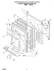 06 - Refrigerator Door parts for Whirlpool Refrigerator 3ET22DKXDW00 from AppliancePartsPros.com