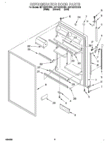 04 - Refrigerator Door parts for Whirlpool Refrigerator 8ET18ZKXDN01 from AppliancePartsPros.com
