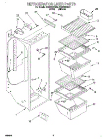 02 - Refrigerator Liner parts for Whirlpool Refrigerator ED20ZKXDW01 from AppliancePartsPros.com