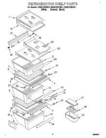 03 - Refrigerator Shelf parts for Whirlpool Refrigerator ED22DSXDB01 from AppliancePartsPros.com