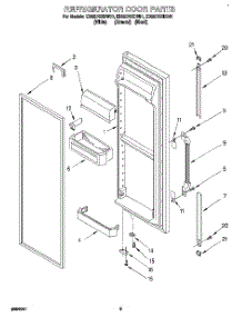 07 - Refrigerator Door parts for Whirlpool Refrigerator ED22DSXDB01 from AppliancePartsPros.com