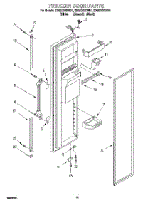08 - Freezer Door parts for Whirlpool Refrigerator ED22DSXDW01 from AppliancePartsPros.com