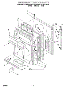 06 - Refrigerator Door parts for Whirlpool Refrigerator 8ET22DKXDG00 from AppliancePartsPros.com