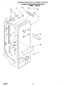 02 - Refrigerator Liner parts for Kitchenaid Refrigerator KSRP22KDAL02 from AppliancePartsPros.com