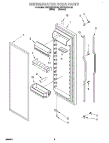 04 - Refrigerator Door parts for Kitchenaid Refrigerator KSRP22KDAL02 from AppliancePartsPros.com
