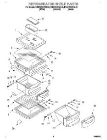 03 - Refrigerator Shelf parts for Kitchenaid Refrigerator KSRP25QDBL02 from AppliancePartsPros.com