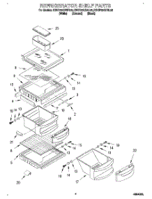 03 - Refrigerator Shelf parts for Kitchenaid Refrigerator KSUP22QDBL02 from AppliancePartsPros.com