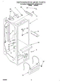 02 - Refrigerator Liner parts for Whirlpool Refrigerator 4KSRS27QDW01 from AppliancePartsPros.com