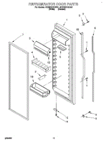 07 - Refrigerator Door parts for Whirlpool Refrigerator 4KSRS27QDW01 from AppliancePartsPros.com