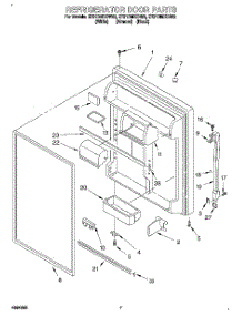 04 - Refrigerator Door parts for Whirlpool Refrigerator ET21DMXDB02 from AppliancePartsPros.com