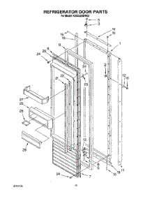 11 - Refrigerator Door parts for Kitchenaid Refrigerator KSSS42QDW02 from AppliancePartsPros.com