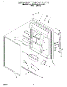 04 - Refrigerator Door parts for Whirlpool Refrigerator 3ET21DKXDW01 from AppliancePartsPros.com