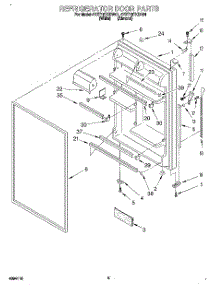 04 - Refrigerator Door parts for Whirlpool Refrigerator 4YET18TKDN01 from AppliancePartsPros.com