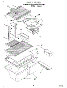 03 - Shelf parts for Whirlpool Refrigerator ET18ZKXDN04 from AppliancePartsPros.com