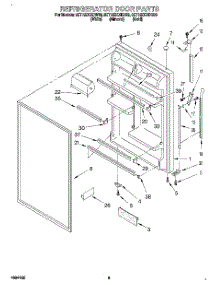 04 - Refrigerator Door parts for Whirlpool Refrigerator 8ET18ZKXDW03 from AppliancePartsPros.com