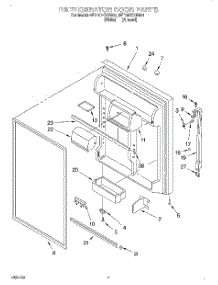 04 - Refrigerator Door parts for Whirlpool Refrigerator 6ET19DKXDN01 from AppliancePartsPros.com