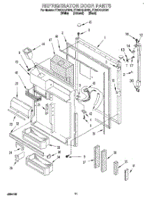 07 - Refrigerator Door parts for Whirlpool Refrigerator ET22DQLDB01 from AppliancePartsPros.com