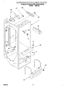 02 - Refrigerator Liner parts for Whirlpool Refrigerator 4ED27DQXDN00 from AppliancePartsPros.com