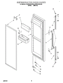 06 - Refrigerator Door parts for Whirlpool Refrigerator 4ED27DQXDN00 from AppliancePartsPros.com