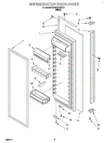 06 - Refrigerator Door parts for Kitchenaid Refrigerator KSRB22QDBL01 from AppliancePartsPros.com