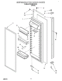 07 - Refrigerator Door parts for Kitchenaid Refrigerator KSRB25QDBL01 from AppliancePartsPros.com