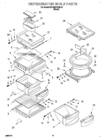 04 - Refrigerator Shelf parts for Kitchenaid Refrigerator KSRB27QDBL01 from AppliancePartsPros.com