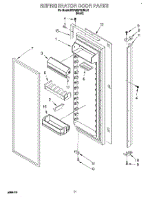 07 - Refrigerator Door parts for Kitchenaid Refrigerator KSRB27QDBL01 from AppliancePartsPros.com
