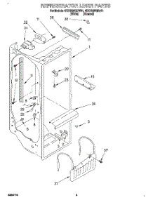 02 - Refrigerator Liner parts for Whirlpool Refrigerator 4KSRS25QDW01 from AppliancePartsPros.com