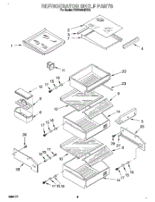07 - Refrigerator Shelf parts for Kitchenaid Refrigerator KSSS48QDX02 from AppliancePartsPros.com