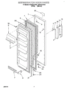 05 - Refrigerator Door parts for Roper Refrigerator RS20DKXDW02 from AppliancePartsPros.com