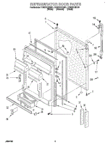 06 - Refrigerator Door parts for Whirlpool Refrigerator ET25DKXDW01 from AppliancePartsPros.com