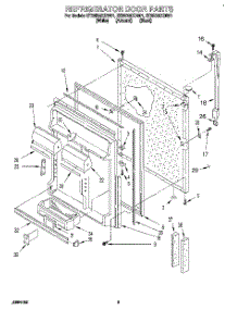 06 - Refrigerator Door parts for Whirlpool Refrigerator ET25DMXDB01 from AppliancePartsPros.com