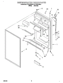 04 - Refrigerator Door parts for Whirlpool Refrigerator ET18TKXDN05 from AppliancePartsPros.com