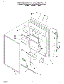 04 - Refrigerator Door parts for Whirlpool Refrigerator ET21DKXDN03 from AppliancePartsPros.com