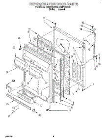 06 - Refrigerator Door parts for Whirlpool Refrigerator ET22PKXEW00 from AppliancePartsPros.com