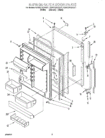 06 - Refrigerator Door parts for Kitchenaid Refrigerator KBRS21KDAL01 from AppliancePartsPros.com