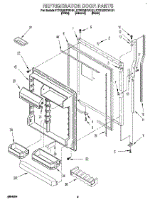 06 - Refrigerator Door parts for Kitchenaid Refrigerator KTRS25KDWH01 from AppliancePartsPros.com