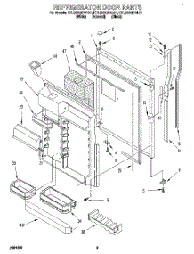 05 - Refrigerator Door parts for Kitchenaid Refrigerator KTLS22QDWH01 from AppliancePartsPros.com