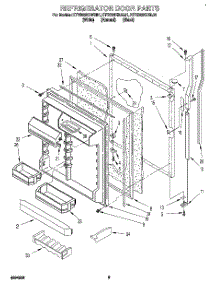 06 - Refrigerator Door parts for Kitchenaid Refrigerator KTRS22KDWH01 from AppliancePartsPros.com