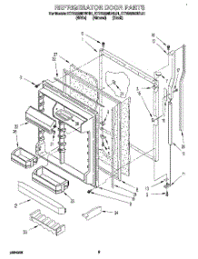 06 - Refrigerator Door parts for Kitchenaid Refrigerator KTRS22MDAL01 from AppliancePartsPros.com