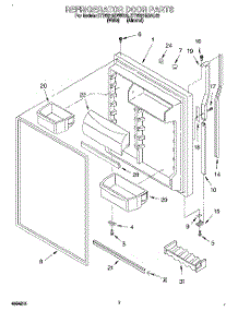 04 - Refrigerator Door parts for Kitchenaid Refrigerator KTRS21MDAL03 from AppliancePartsPros.com