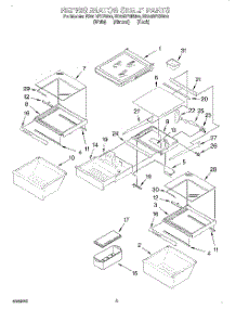 03 - Refrigerator Shelf parts for Whirlpool Refrigerator ED20DFXEN00 from AppliancePartsPros.com