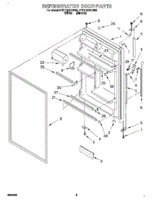 04 - Refrigerator Door parts for Whirlpool Refrigerator 4YET18TKDW02 from AppliancePartsPros.com