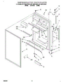 04 - Refrigerator Door parts for Whirlpool Refrigerator 8ET18ZKXDN04 from AppliancePartsPros.com