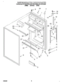 04 - Refrigerator Door parts for Whirlpool Refrigerator 8ET18TKXEW00 from AppliancePartsPros.com