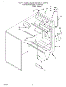 04 - Refrigerator Door parts for Roper Refrigerator RT18AKXEN01 from AppliancePartsPros.com